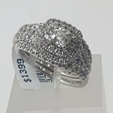 LADIES 14CT DIAMOND - 3 PIECE RING SET - 8.0GMS Ring Size O / 7.5 US